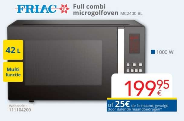 FRIAC Full combi microgolfoven MC2400 BL