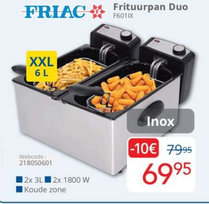 FRIAC Frituurpan Duo F601IX