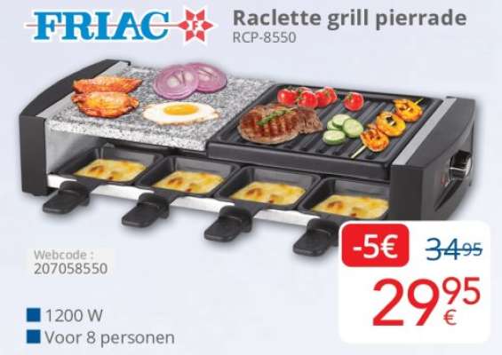 FRIAC Raclette grill pierrade RCP-8550