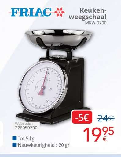 FRIAC Keukenweegschaal MKW-0700