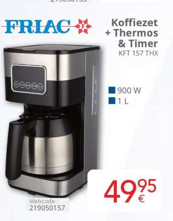FRIAC Koffiezet + Thermos & Timer