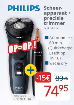 PHILIPS Scheerapparaat + precisie trimmer