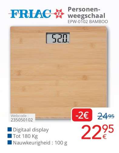 FRIAC Personenweegschaal EPW-0102 BAMBOO