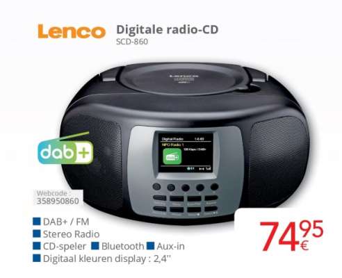 Lenco Digitale radio-CD SCD-860