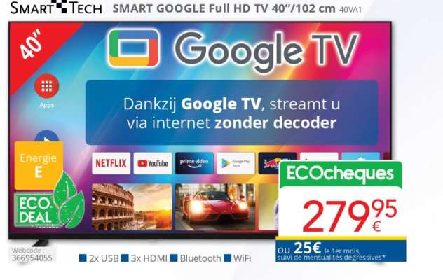 SMART GOOGLE Full HD TV 40"/102 cm