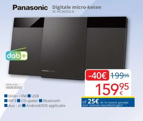Panasonic Digitale micro-keten SC-HC302EG-K