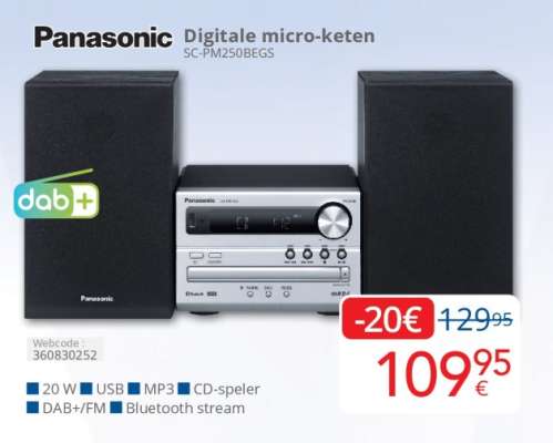 Panasonic Digitale micro-keten SC-PM250BEGS