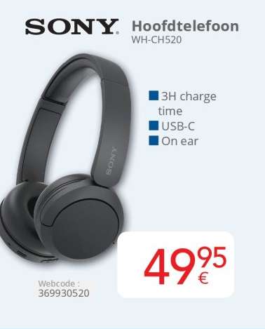 Sony Hoofdtelefoon WH-CH520