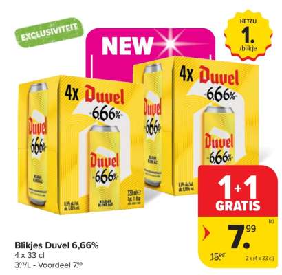 Blikjes Duvel 6,66%