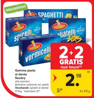 Gamma pasta al dente Soubry