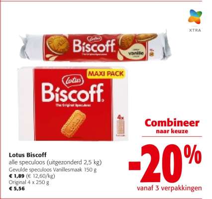 Lotus Biscoff Gevulde speculoos Vanillesmaak